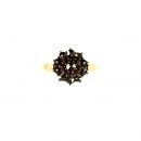 Smaller round Bohemian garnet ring
