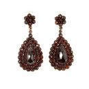 Vintage garnet earrings Victorian style