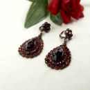 Vintage garnet earrings Victorian style