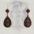 Vintage garnet earrings Victorian style