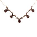 Bohemian five stars garnet necklace