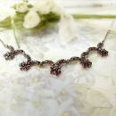 Bohemian five stars garnet necklace