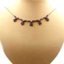 Bohemian five stars garnet necklace