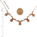 Bohemian five stars garnet necklace