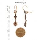 Cute Bohemian garnet cascade earrings