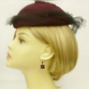 Bohemian garnet earrings Art Deco style w/14ct goldwires