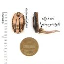 Oval bohemian garnet earclips