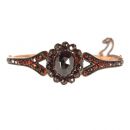 *WARTEN*ZU ÄHNLICH* Fine Vintage garnet bangle with an oval facetted stone //L