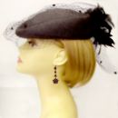 Long Bohemian garnet flower earrings w/14ctgold wires