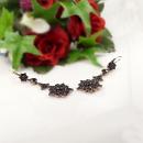 Long Bohemian garnet flower earrings w/14ctgold wires