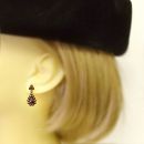 Neat Bohemian garnet drop earrings