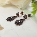 Neat Bohemian garnet drop earrings