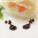 Neat Bohemian garnet drop earrings