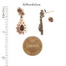 Neat Bohemian garnet drop earrings