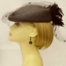 Bohemian garnet earrings with big round center stone //L