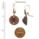 Bohemian garnet earrings with round center garnet