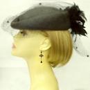 Gracefull Bohemian garnet earrings in Art Nouveau style