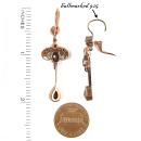 Gracefull Bohemian garnet earrings in Art Nouveau style