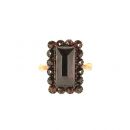 Vintage garnet rectangular ring Auf der Messe verkauft