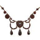 ##ÄHNLICH##  Stunning Vintage garnet heart festoon necklace Victorian style