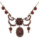 Vintage garnet festoon necklace in Victorian style