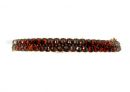 Two rows hinged Vintage garnet bangle