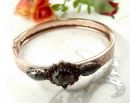 #Vintage garnet bangle with an oval center stone