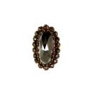 Large Vintage oval garnet ring in Victorian style