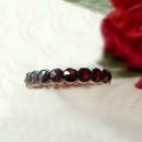 Bohemian set all around garnet eternity ring