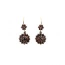 Original Bohemian garnet cascade earrings