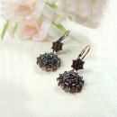 Original Bohemian garnet cascade earrings