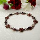 Vintage garnet bracelet Victorian style