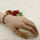 Vintage garnet roses bracelet in Victorian style