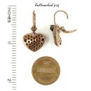 Original Bohemian dangling garnet heart earrings