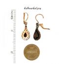 Classical Bohemian garnet drop earrings // ГРАНАТ 540WPK