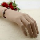 Vintage garnet flower bracelet //L