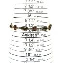 Vintage garnet flower bracelet //L