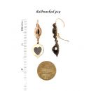 # Vintage garnet heart earrings Victorian style