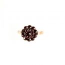 Petite round Bohemian garnet ring size 8 1/2