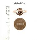 Petite round Bohemian garnet ring size 8 1/2