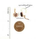 Cute Bohemian garnet flower earrings w/14ctgold wires 140WFL
