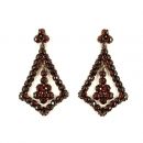 Vintage garnet earrings in Victorian style