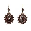 Bohemian garnet earrings w/14ctgold wire