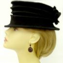 Bohemian garnet earrings w/14ctgold wire