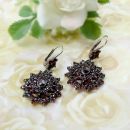Bohemian garnet earrings w/14ctgold wire