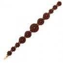 Impressive round Vintage garnet bracelet in Victorian style