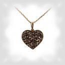 Bohemian garnet heart pendant