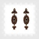 Vintage garnet earrings w/14ct gold studs Victorian style