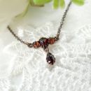 Vintage garnet necklace Victorian style
