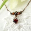 Vintage garnet necklace Victorian style